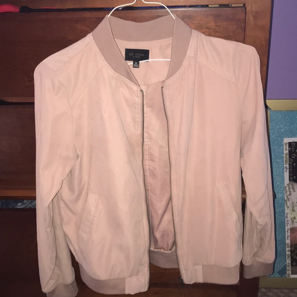 Suede Pink Bomber jacket